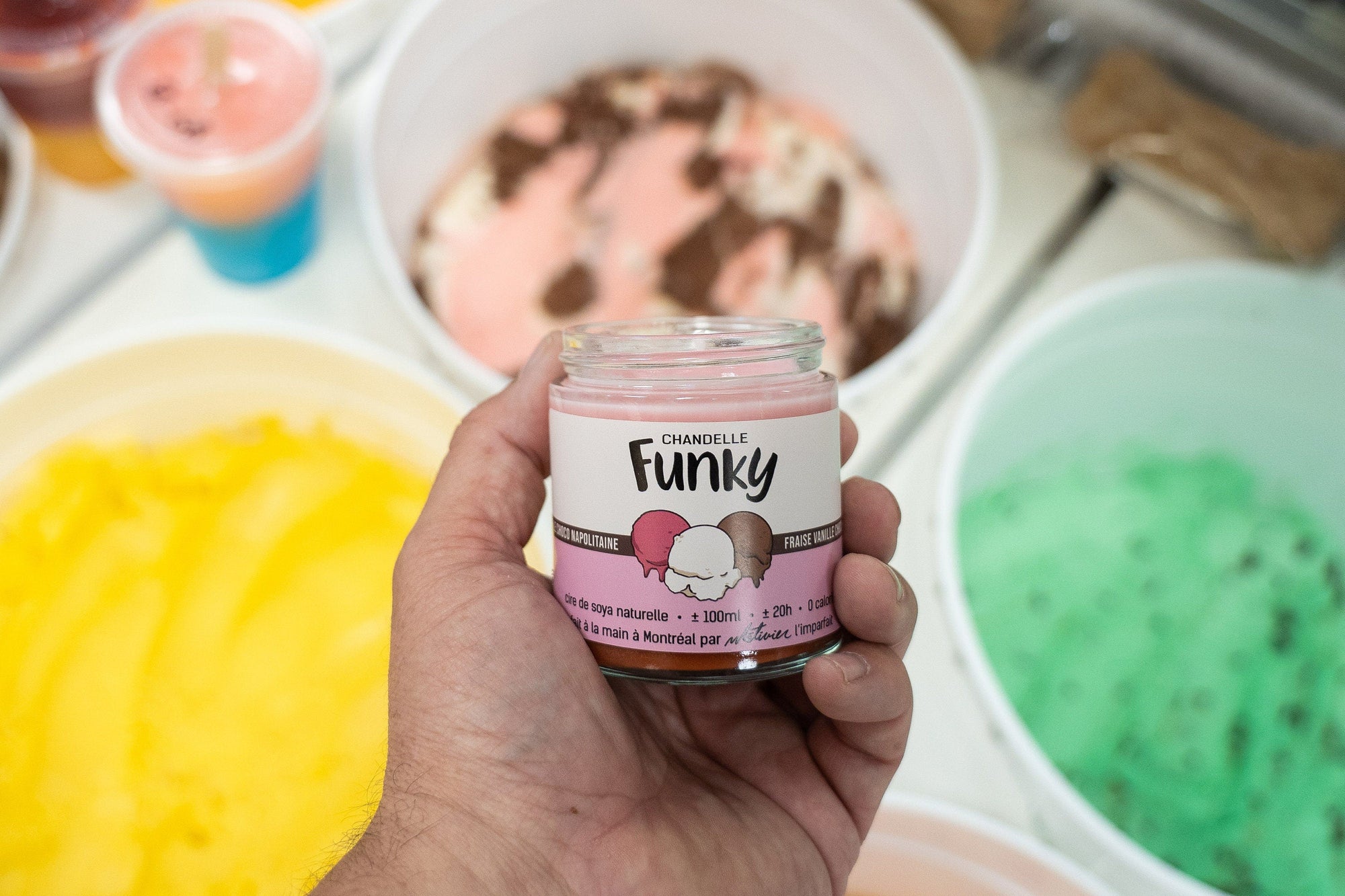 Chandelle Crème glacée - Funky - Funky & Co.
