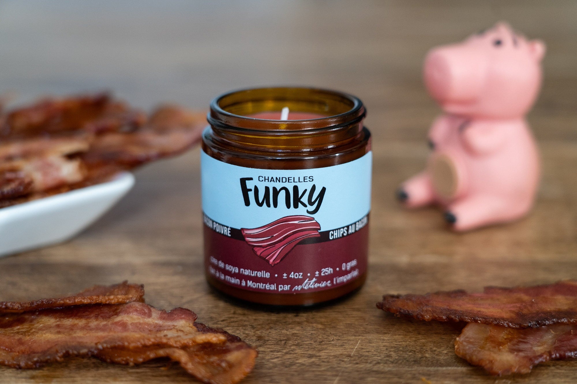 Chandelle Bacon poivré - Funky - Funky & Co.