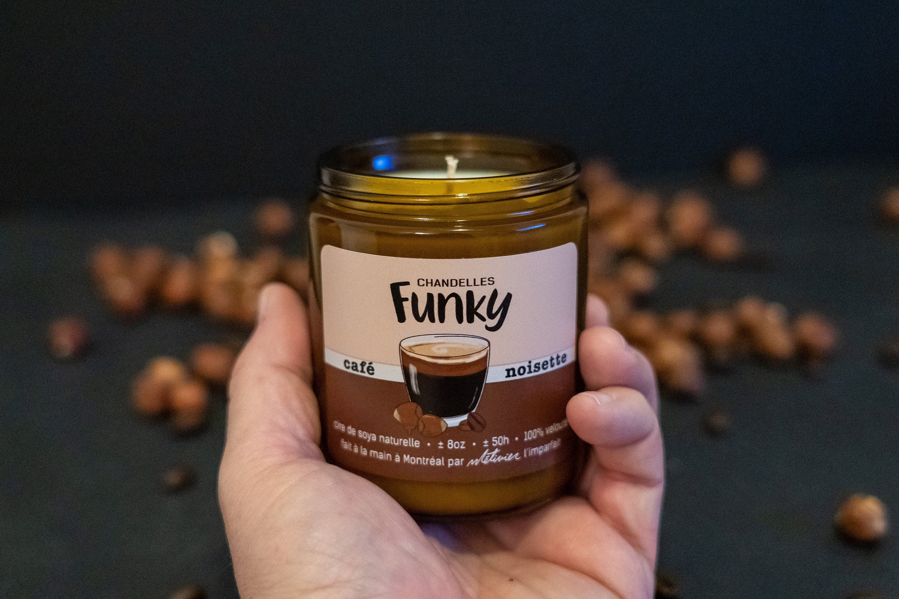 Chandelle Café noisette - Funky – Funky & Co.