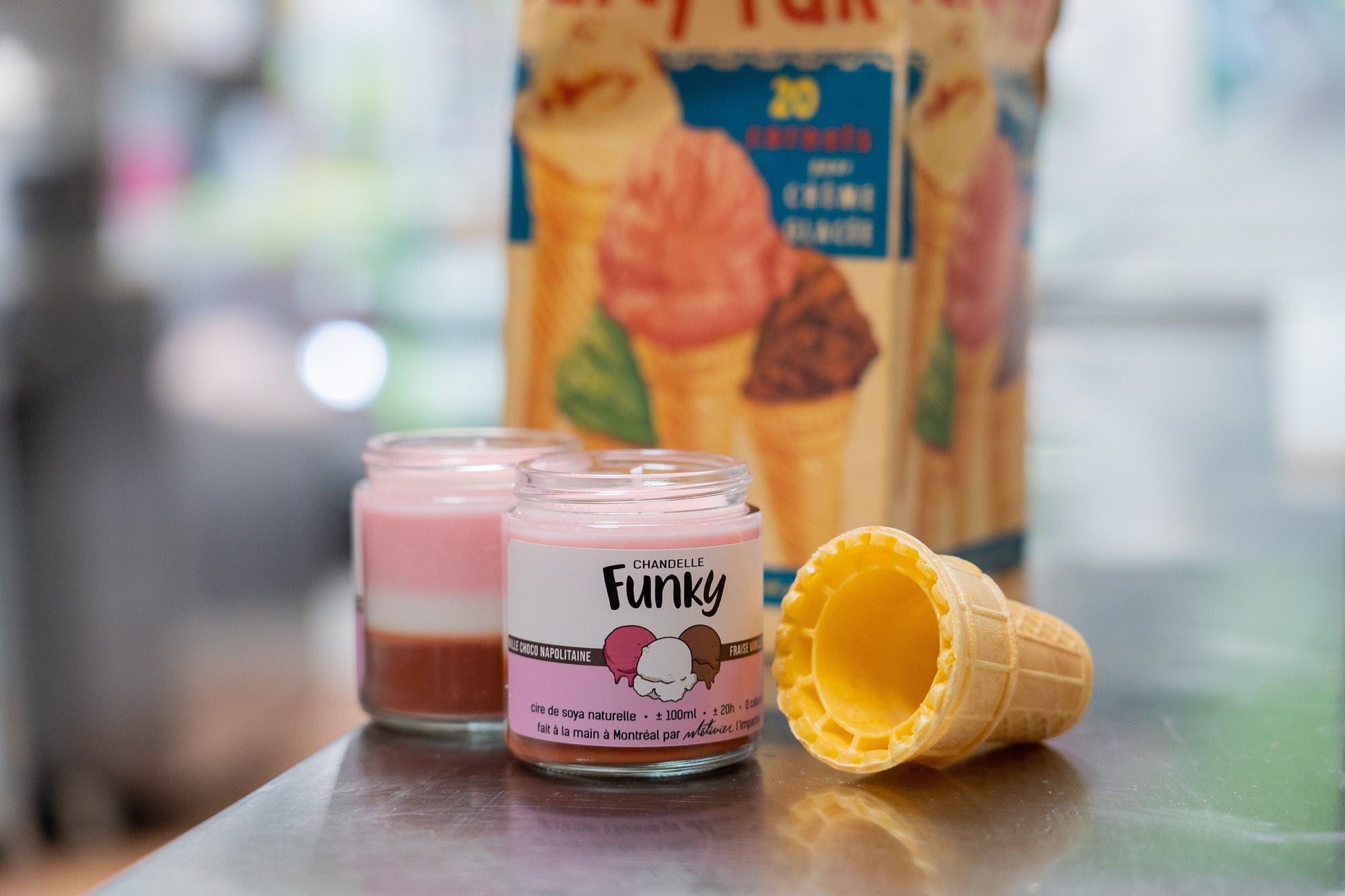 Chandelle Crème glacée - Funky - Funky & Co.